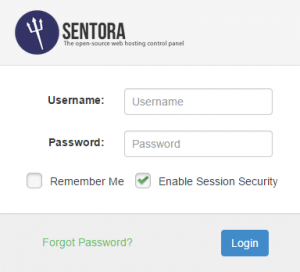 sentora_control_login_screen